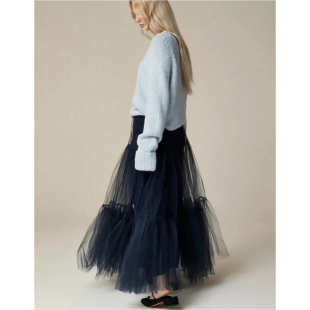 J.Crew Collection Tiered Tulle Maxi Skirt
